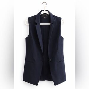 Express Dark Blue Sleeveless Vest Small
